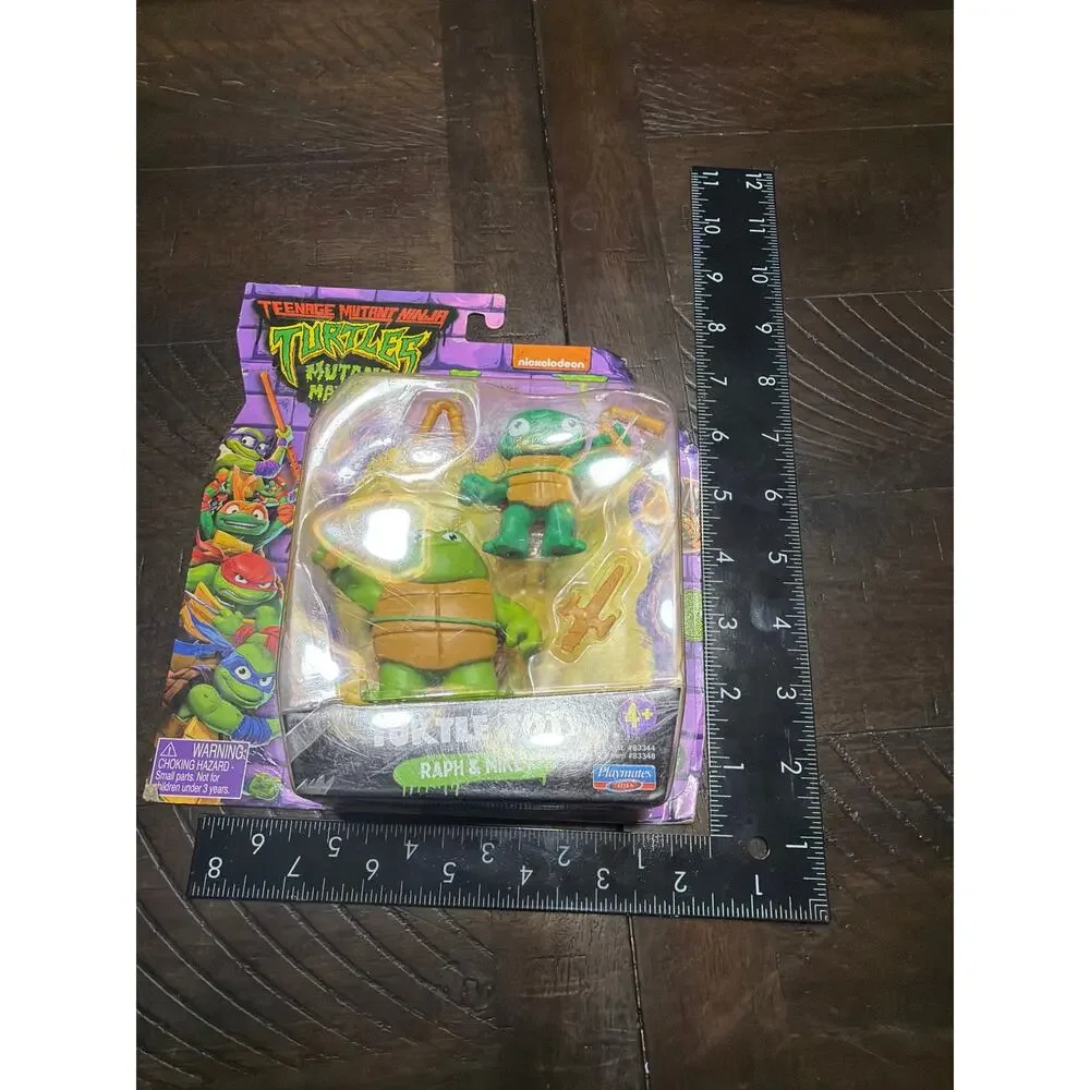 TMNT Mutant Mayhem Turtle Tots Raph & Mikey Action Figure 2-Pack Playmates NEW